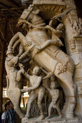 Intricate horse carving, Sri Ranganathaaswami Temple, Tiruchirapalli (Trichy)