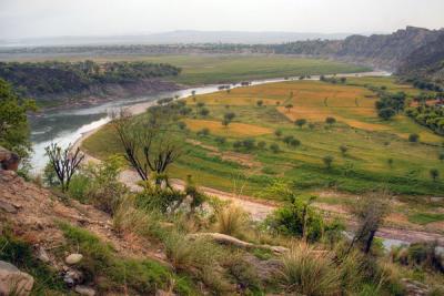 River entering Mangla Dam