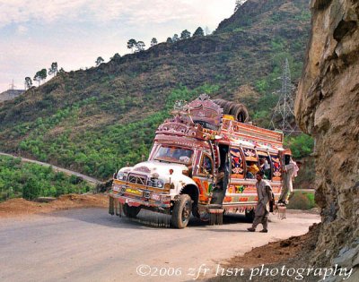 Kotli bus heading to Mirpur near Rajdhani