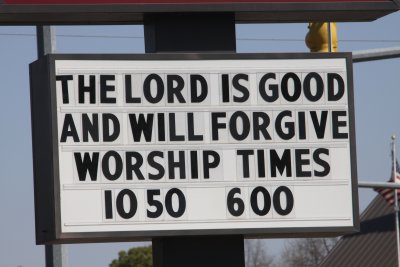 Any other worship time, however...