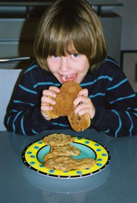 Aidan and cookies January 2003