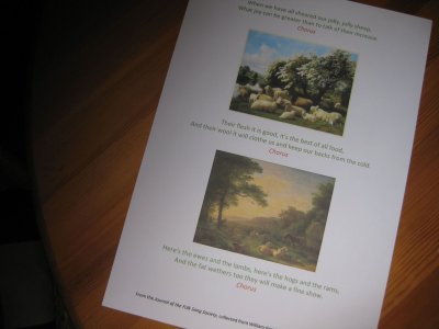 Song sheet