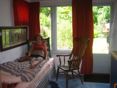 In the guest room