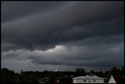 Darkness over the edge of town... Växjö seen from my roof