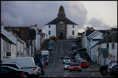 Bowmore main street and church
