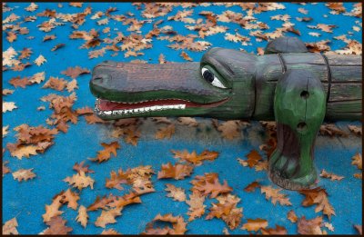 Crocodile in childrens playground - Växjö