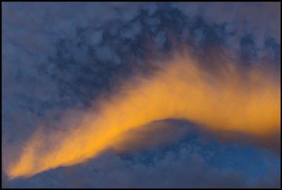 Underlightning of a cloud at dusk - Öland