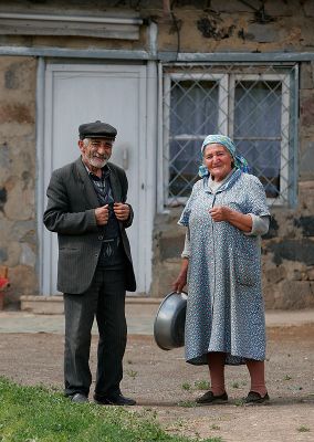 Old couple living in Yeghegnadzor