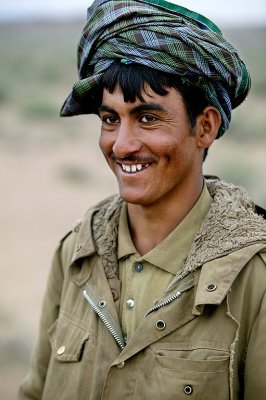 Afghan shepard living on Iranian side of border