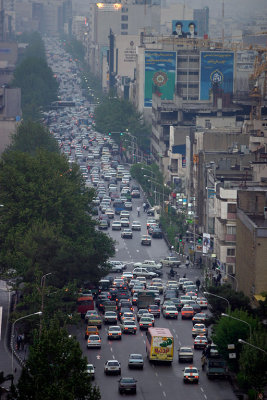 Early morning traffic in Teheran