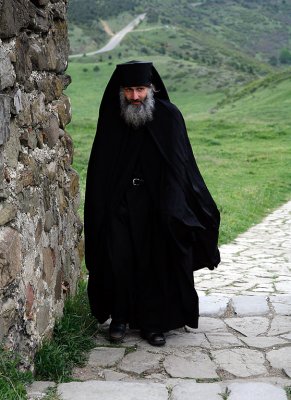 Orthodox priest at Dzvan church