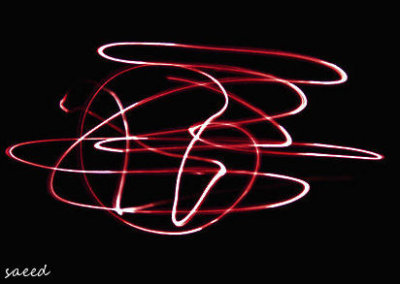 Image created by the moving light and slow shutter speed.