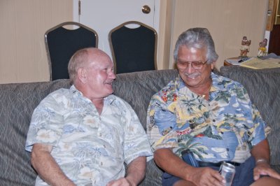 Bob Kersenbrock and Larry Valdez in the Hospitality Suite