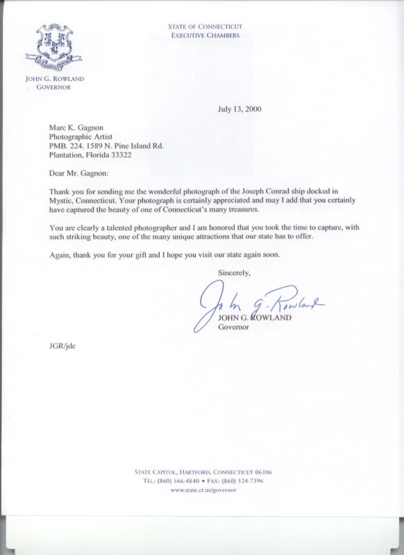 Gov of CT letter
