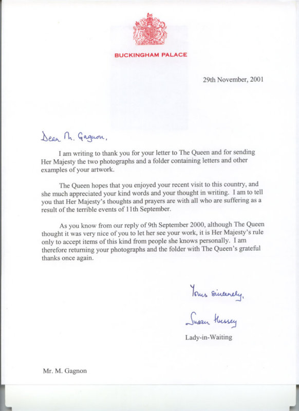Buckingham Palace letter