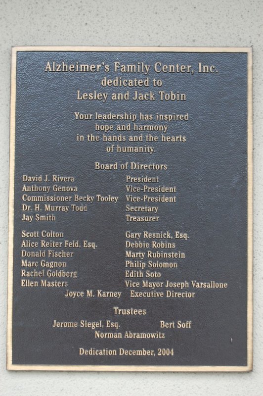 Alzheimers Family Center Building with Gagnons name on it