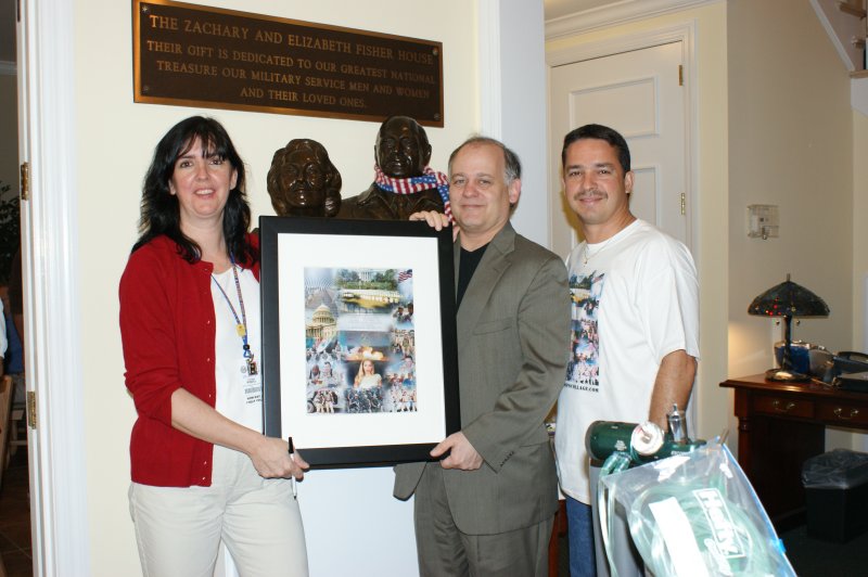 Donation of artwork at Fisher House