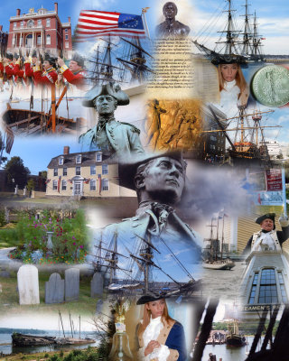 John Paul Jones collage The Naval Hero