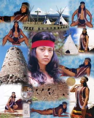 Native American Pin Up collage