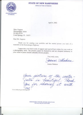 Governor of NH letter
