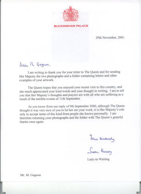 Buckingham Palace letter
