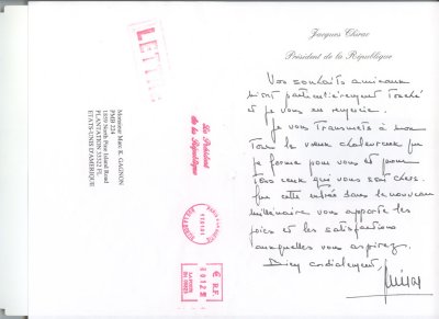 President of France letter