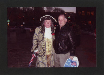 Benjamin Franklin actor with Marc Gagnon