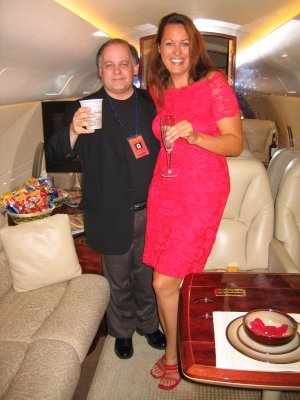 Marc Gagnon and Diana LaVigne in Challenger Jet