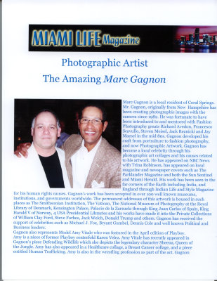 Miami Life Magazine, Gagnon and Gumbel pictured