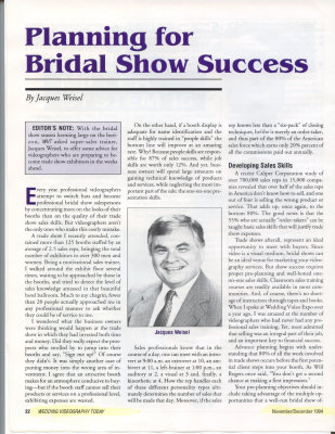 Weisel on the Bridal Business