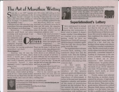 Jacques Weisel on Marathon Writing