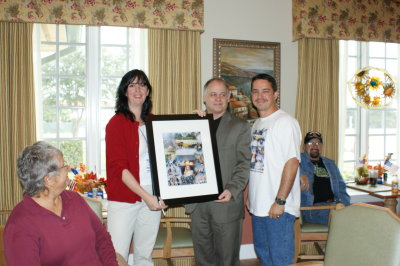 Donation of artwork at Fisher House