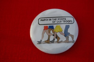 March in the Boots of Our Troops button