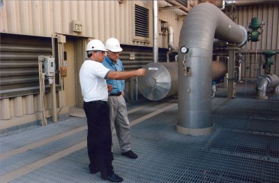 Workers at the plant