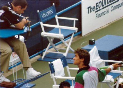 Henri Leconte arguing