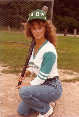 Sandy Dumaine in Softball Outfit