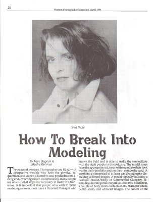 How to Break Into Modeling article