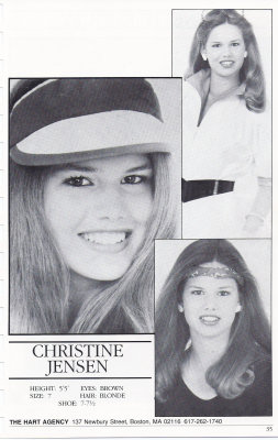 Christine Jensen Comp Card with Hart Models out of Boston