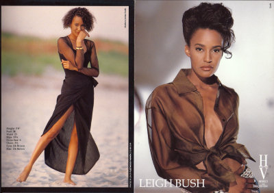 Leigh Bush comp card with HV Models