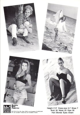 Monica Loeffler comp card out of Bobby Ball Agency out of LA