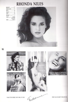 Rhonda Niles in Wilhelmina Models book