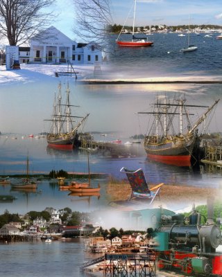 Boothbay Harbor Maine collage