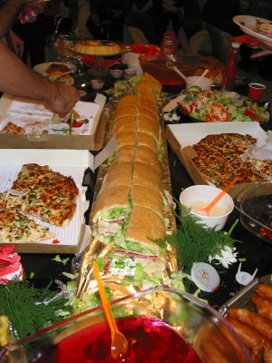 the longest sandwich i have ever seen. 
