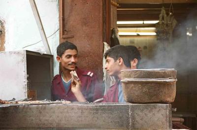 Tea and kabab stall, Sana'a souq