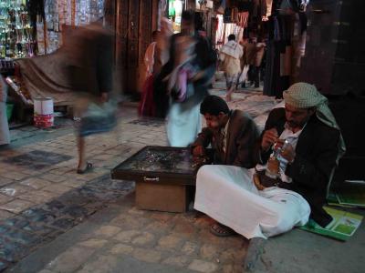 Sana'a souq at night