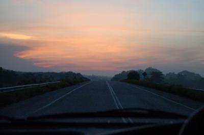 Sunrise along the East-West highway