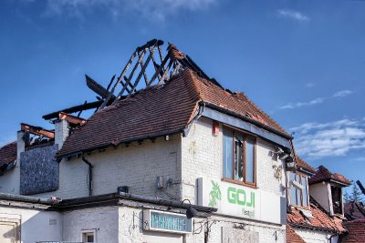 A Fire Damaged Building
