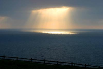 Sunburst on the sea