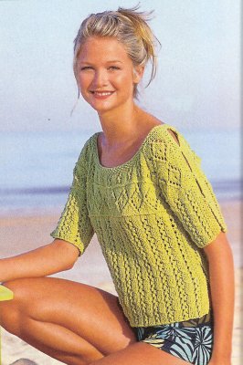 #96 aqua summer sweater