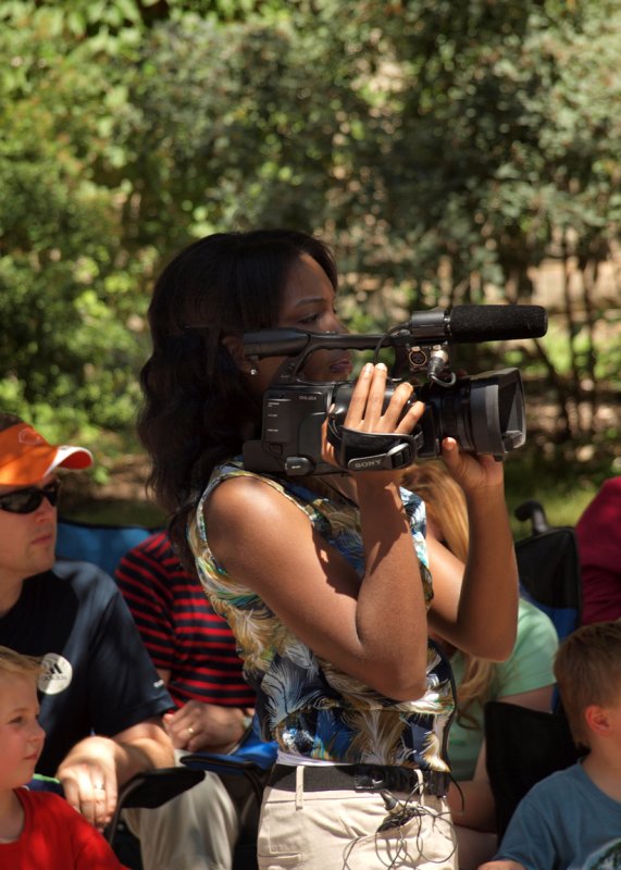 Pretty Lady With Camera